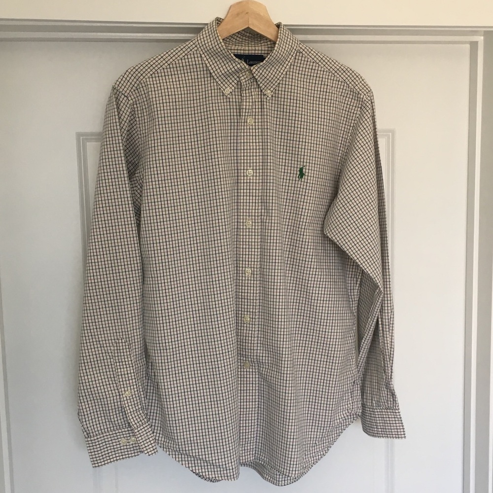 White grid Ralph Lauren button down